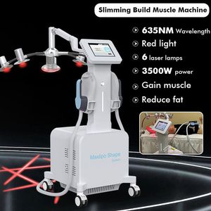 2023 New Tech 6D lipo laser Slimming ems body shaping EMSlim Machine lipo Dual wavelength Diode LipoLaser EMSSculpt muscle built fat reduce stronger muscles