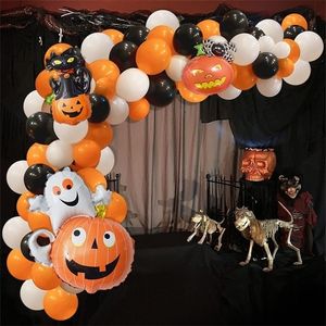 Juldekorationer Halloween Balloon Garland Arch Kit Diy Black Spider Decor Party Birthday Navidad 221007