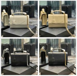 634723 حقيبة مصمم الغروب المتوسطة للمرأة الشظية الذهب سلسلة معدنية حقائب المصممين خمر Luxurys سلسلة Crossbody