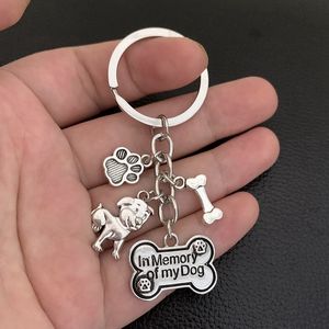 Ringas -moda dos rings de cachorro ossos de cachorro melhor amigo c￣es bacia canil keychain bom amistoso memorial pet presente