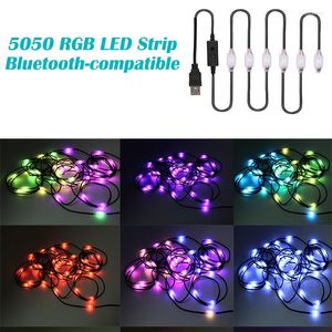 Akıllı Otomasyon Modülleri RGB Ayarlanabilir Parlaklık LED Işık Şeridi Uygulama Ses Kontrol Desteği Bluetooth uyumlu IP65 Su Geçirmez Müzik