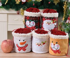 Christmas-Decorations Christmas sack Xmas gift Apple Bag Snowman Santa Christmas-drawstring bag Party Supplies SN4714