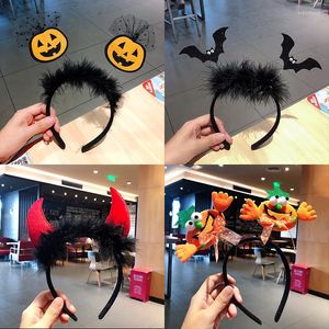 クリスマスデコレーションハロウィーンヘッドバンドドレスアップパーティーの子供大人ショーデビルホーンカボチャ魔女漫画の輝き