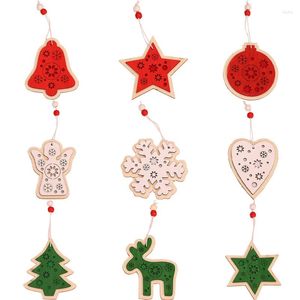 Kerstdecoraties 3 stks/set Fashion Tree Pendant Decoratie Leveringen eenvoudige cartoon Home Feestelijke drop -ornamenten