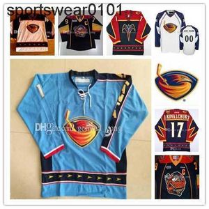 Herren Custom Vintage Atlanta Thrashers Hockey-Trikots Dany Heatley 15 Tobias Enstrom 39 Marian Hossa 16 Ilya Kovalchuk 17 Ice-Trikots