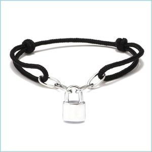 Bracelets de charme Boyish Classic Fashion Smooth Ride Bracelet Lock Element Casal Bracelets para homens e mulheres Charming Jewelry Gifts 70 DHDRX