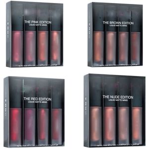 4 teile/satz Lip Gloss Mini Samt Flüssigen Lippenstift Set Matte Wasserdichte Lippenstifte Lip Make-Up Kosmetik