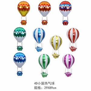 Keepsakes 4d House Hot Air Balloons Baby Shower Adventures Game Decor Aluminium Film Foil Balloon Wedding Birthday Party Decoration Kids Toys Globos 2345 E3