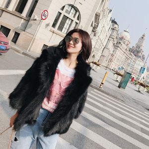 Women's Fur Faux Ladies Thick Warm Hoody Natural Coat Customize Wholesale Retail Drop Sell Real Overcoat sr830 221006