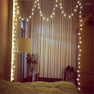 Strängar 1,5 m 3m 6m 10 m fairy garland led boll strängbelysning vattentät för julgran bröllop hem inomhus dekoration batteri drivs