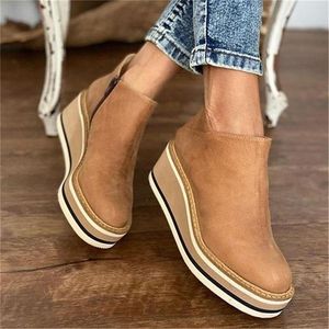 Boots Women 2022 Flat s Zipper Shoes Plus Size Ankle Keep Warm Fashion Botas Mujer Winter 221007