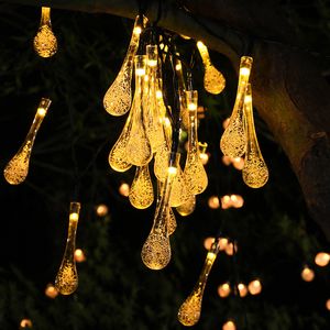 39 FT 100 LED-Lichterkette, batteriebetrieben, Wassertropfen-Lichterkette, Lichterkette, Dekoration, Schlafzimmer, Terrasse, Innen- und Außenbereich, Party, Hochzeit, Weihnachtsbaum, Garten