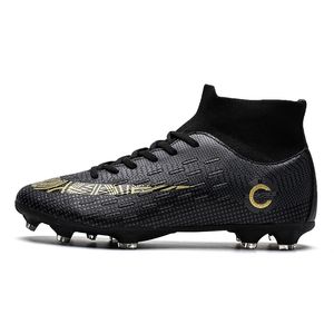 Dress Shoes Professional Men Unisex Soccer Shoes Kids TFFG High Ankle Football Boots Grass Cleats Footwear Football Shoes 221006