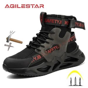 Boots Male Work Indestructible Safety Shoes Men Steel Toe PunctureProof Sneakers Adult 221007