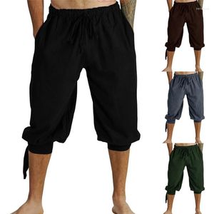 Men's Pants Men Medieval Renaissance Viking Pirate Cosplay Costume Loose Horseman Peasant Castaways Bloomers Trousers