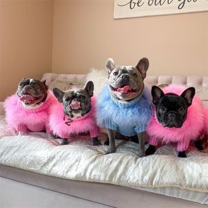 Dog Apparel Colorful Puppy Clothes Designer Dog Clothes Small Dog Cat Luxury Sweater Schnauzer Yorkie Poodle Fur Coat 1537 D3