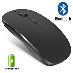 Bluetooth-m￶ss dubbel-l￤ge Laddningsmus 5,0 Mute Silent Notebook Game Girls 'G Wireless Black Mouse