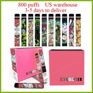 Cartoon plus disposable device 550mah battery 800 puffs 3.2ml pod disposable vape pen us warehouse