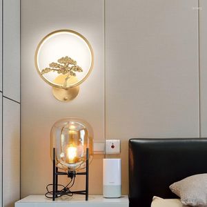 Wall Lamp Loft Mirror Light Wood Corridor Bedside Aisle Cabecero De Cama Lampara Pared