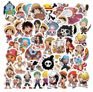 50Pcs One Piece Stickers Pack for Laptop Anime Graffiti Waterproof Vinyl Sticker Decals for Water Bottle