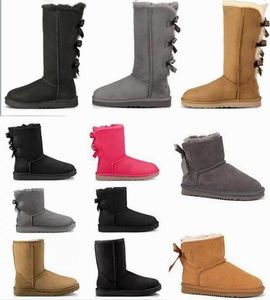 Warm Boots Snow Boot Ankle Bootss Australian Classic Womens Mini Half Winter Full Fur Fluffy Furry Satin Usa Gs 5854 Booties Slippers Hot Ug Selling Wgg