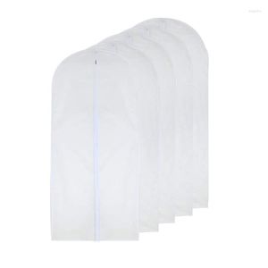 Clothing Storage 5 Pcs Clear Garment Bags Dust-Proof For Clothes Cover Bag Coat Dress Closet Storage-24 X 48Inch