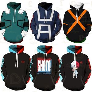 Herren Hoodies Anime Hero Academia Reißverschluss Sweatshirts Bakugou Todoroki Männer Frauen Cosplay Kostüm Jacken