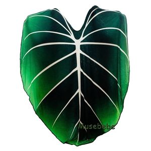 Blanket Super Soft Philodendron Gloriosum Printed Green Leaves Giant Fleece Cozy Leaf 221007