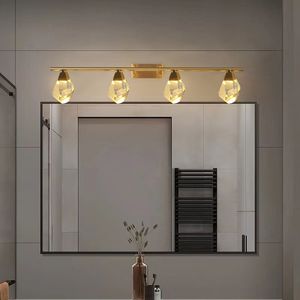 Bakır Duvar Lambaları Modern Banyo Vanity Işık Armatürleri Lüks Kristal LED Ayna Işıkları Oturma Odası Duvar Sconce İç Mekan Aydınlatma