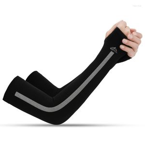 Knee Pads 1Pairs Outdoor Ice Silk Arm Sleeves Cover Sun UV Protection Men Women Sports Cycling Running Cooling