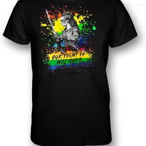 Koszule męskie Lexa Nasza walka nie jest ponad 100 prezentem Pride 98 Tshirt dla mężczyzn