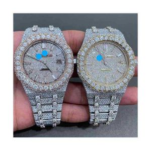 5pvd 2024digner Watch niestandardowy luksusowy mrożony sposób mechaniczny zegarek mechaniczny Moissanit e Diamond Free Shiplgxf