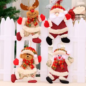 Happy New Year Christmas Ornaments DIY Xmas Gift Santa Claus Snowman Tree Pendant Doll Hang Decorations for Home Noel Natal 4 styles choose