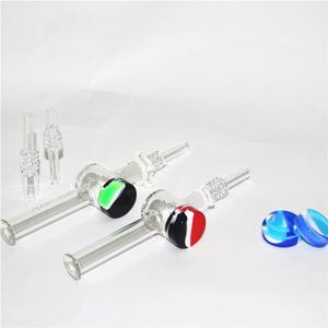 narghilè Micro NC Nectar Kit Accessori per fumatori con punte al quarzo Punta al quarzo per unghie Contenitore per cera siliconica da 10 mm 14 mm