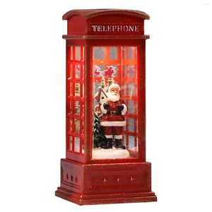 Christmas Decorations Santa Claus/Snowman/xmas Tree Telephone Booth LED Lights Gift For Kids Home Year Gifts