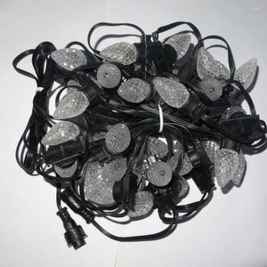 文字列LED C7アドレス可能なWS2811 DC12V 8mm Technicolor Pixel String; 50Nodes/Strand;すべて黒いワイヤーとケース; IP67;