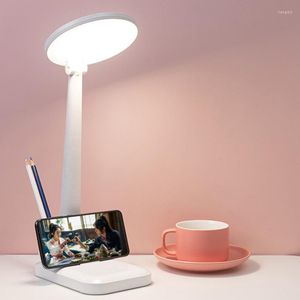 Lâmpadas de mesa LED Recarregável lâmpada de mesa ajustável 3 nível de carregamento USB Livros de leitura do aluno Estudo decoração de quarto doméstico