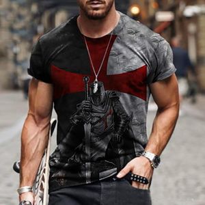 Camisetas masculinas de estilo retro 3D Impresso para homens casuais de streetwear lúpulo tendência de hip hop superdemas tampas de pescoço curto de pescoço curto