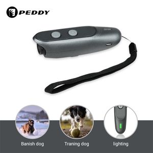 Dog Training Obedience 3 in 1 Anti Barking Stop LED Ultrasonic Repeller Control Trainer Device est 221007