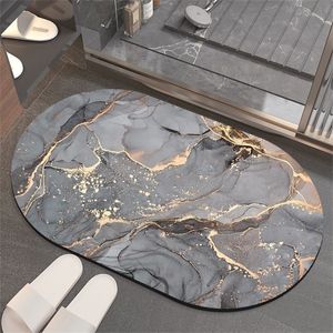 Bath Mats 5s QuickDrying Absorbent room Diatom Mud Stone Pattern AntiSlip Carpet Household tub Shower Front Doormat 221007