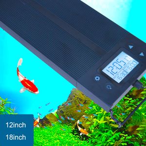 Aquariums Lighting 121824inch Full Spectrum Aquarium LED Light Waterproof Programmable Dimmer Timer Auto ONOFF Freshwater Lamp For Aquatic Plant 2201007