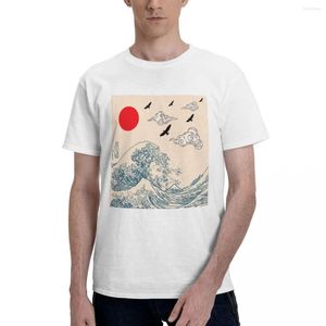 T-shirt da uomo The Great Of Kanagawa Pullover Felpa da uomo T-shirt per il tempo libero T-shirt girocollo a maniche corte Abiti da festa in puro cotone