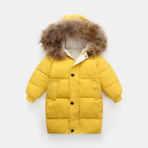 ジャケットチルドレンコート冬の10代の男の子の女の子綿パドされたパーカコート厚い暖かい長いジャケット幼児用アウターl221007