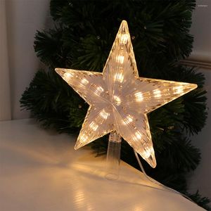 Dekoracje świąteczne Tree Topper Light LED Ornament Treetop Rok do domu z nami wtyczka