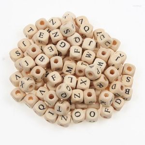 Beads Natural Wood 50pcs 10/12mm Square Letter Spacer For Jewelry Making Handmade Diy Charm Necklace Bracelet Accessories