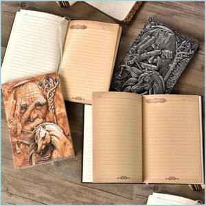 Notepads European Retro Notebook Customization Crafts Notepad Drop Delivery 2021 Office School Business Industrial Supplies Notes Note Dhj2L