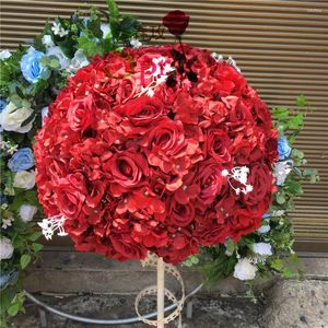 Dekoratif Çiçekler SPR Masa Runner Garland Centerpiece Düzenleme Düğün Dekorasyon Topu Yapay Çiçek Centerpieces