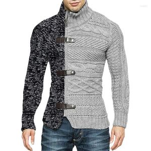 メンズセーター春秋のセーター大サイズのアウトウェアファッションデザインミドルレングス長袖編みカーディガンコート
