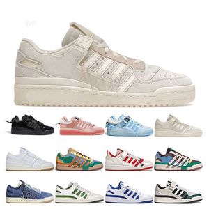 Skor Fritidssport Sneakers Sneakers Core Black Easter Egg Patchwork Vit Gum Crew Grön Bad Bunny X Forum Spänne Lågt Män Kvinnor