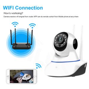 WIFI Camera Home Baby Monitor Sicurezza HD Pan Tilt Wireless IP Audio bidirezionale CCTV 2022